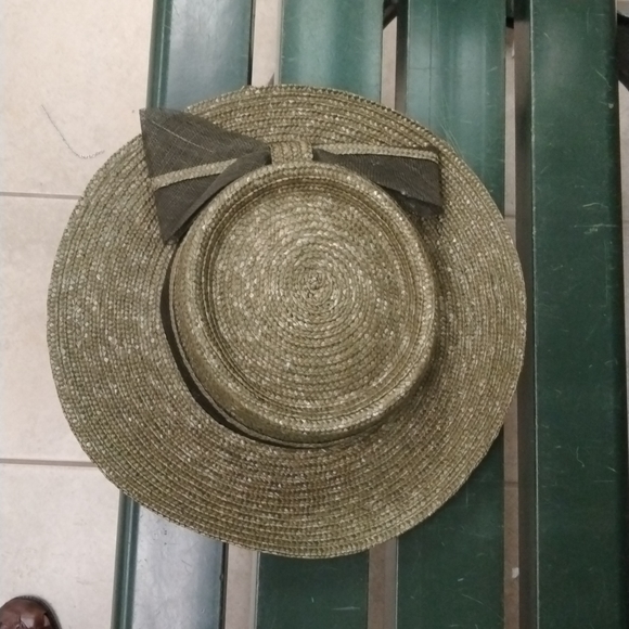 Georgi Vintage Accessories - Georgi Vintage 70-80s DESIGNER STRAW w burlap rib